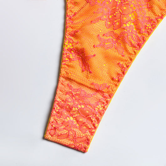 Set de Lencería Calcetines con Malla Calada y Contraste de Colores - Image 7