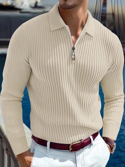 Polo Manga Larga con Cuello Solapa y Botones para Hombre - Image 13