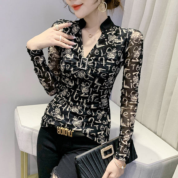Blusa Tejida Estilo Occidental Sexy