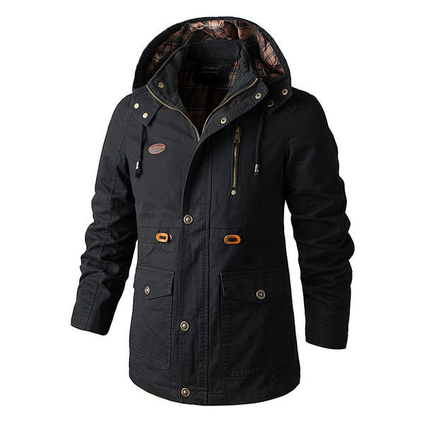 Chaqueta Cortavientos Capucha Tallas Grandes Hombre Europeo Americano - Image 6