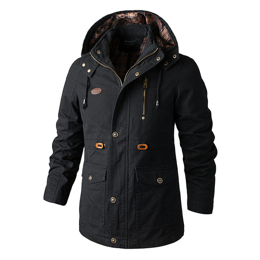 Chaqueta Cortavientos Capucha Tallas Grandes Hombre Europeo Americano - Image 6
