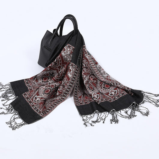 Bufanda Fresca Jacquard Floral con Tecnología Refrigerante - Image 7
