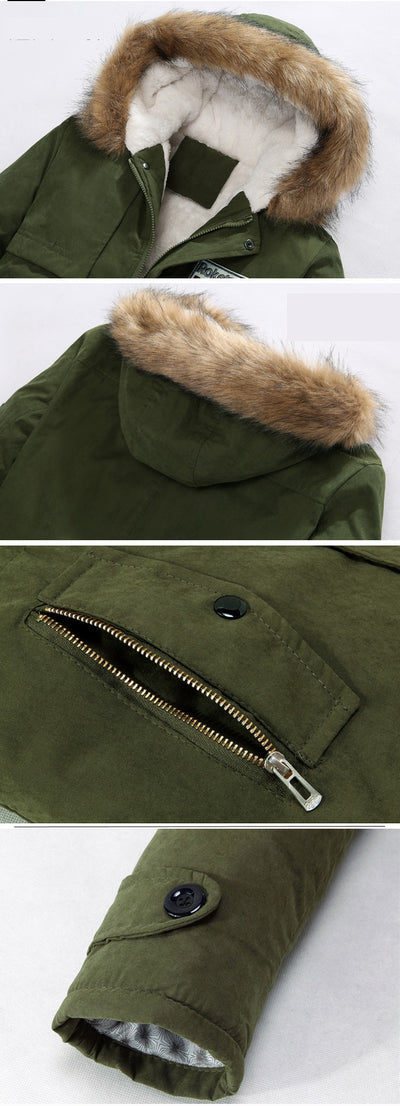 Parka Militar Gruesa para Hombre con Cuello de Pelaje - Abrigo Térmico Invierno - Image 8