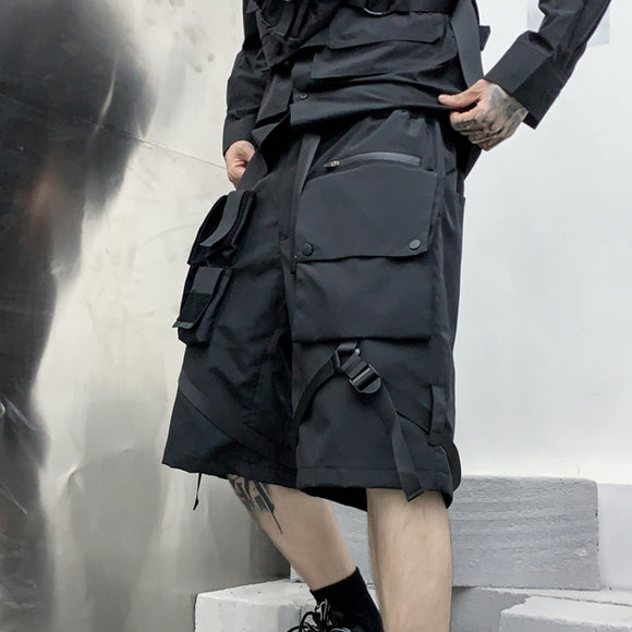 Shorts Deportivos Holgados para Hombre - Secado Rápido Verano Negro