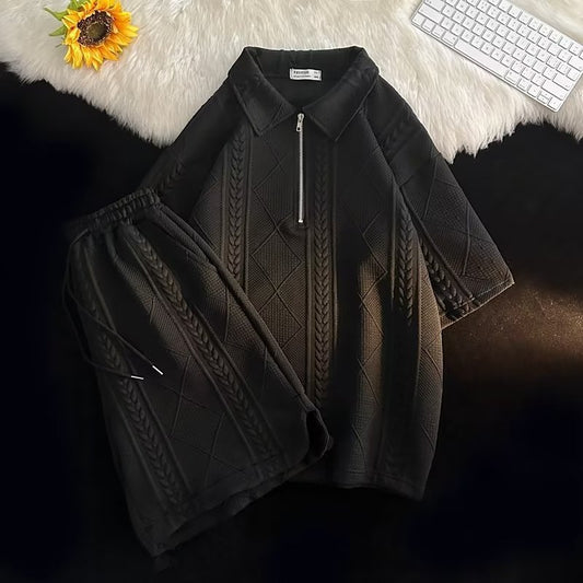 Conjunto de Polo Waffle, Camiseta y Shorts - Image 2