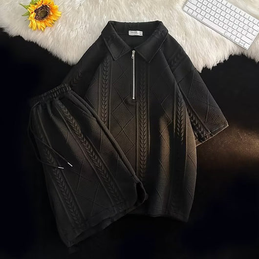 Conjunto de Polo Waffle, Camiseta y Shorts - Image 2