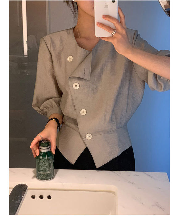 Blusa Suelta de Temperamento Simple - Versátil para Cualquier Ocasión