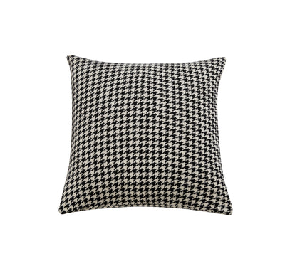 Funda de Cojín Houndstooth Nórdico Blanco y Negro Angsge - Image 4