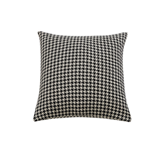 Funda de Cojín Houndstooth Nórdico Blanco y Negro Angsge - Image 4