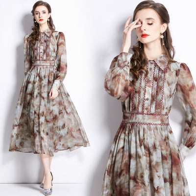 Vestido Camisero Estilizante con Estampado