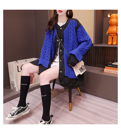 Cardigan Patchwork Tejido Midi para Mujer - Image 14
