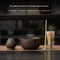 Gilt Iron Glaze Threaded 4 Piezas
