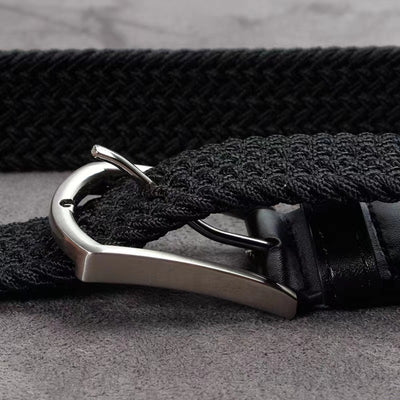 Cinturón de Cuero Tejido Elástico para Hombre - Image 4