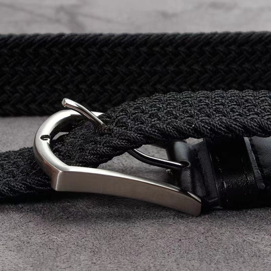 Cinturón de Cuero Tejido Elástico para Hombre - Image 4