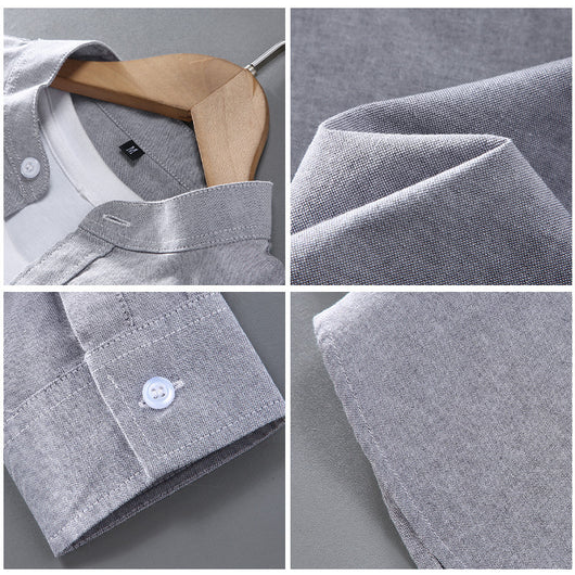 Camisa Manga Larga Cuello Alzado Hombre Primavera Otoño - Image 3