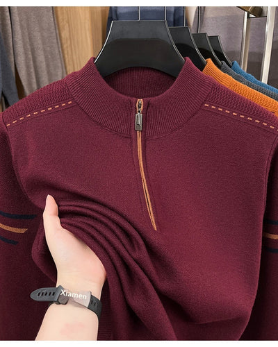 Suéter de Cuello Alto Grueso para Hombre - Lana Cálida Invierno Casual - Image 26