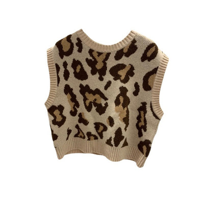 Chaleco Tejido Estampado Leopardo Reductor de Edad para Mujer - Image 5