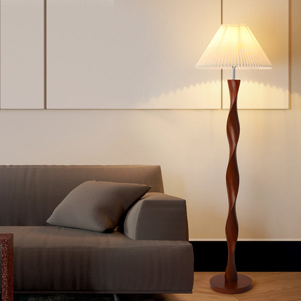 Lámpara de Mesita de Noche en Madera Sólida Nogal - Diseño Minimalista Lujo