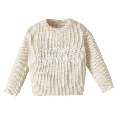 Suéter Infantil Cuello Redondo con Letras Bordadas y Estampado - Image 6