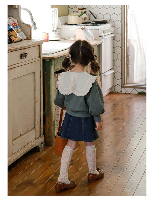 Suéter Infantil con Solapa Grande Estilo Dulce - Image 17