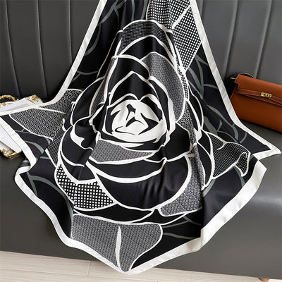 Chal Hijab Protector Solar con Bloques de Color Floral - Image 10