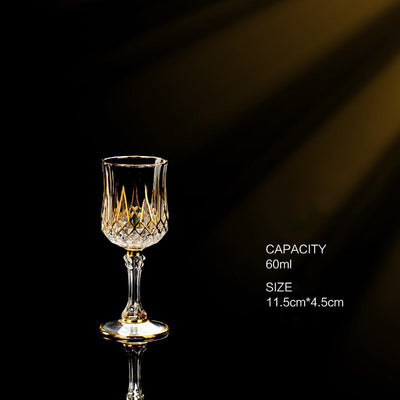 Copa de Whiskey de Cristal Europeo Dorado Lujo Importada - Image 17