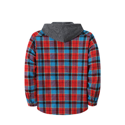 Chaqueta Hoodie Cuadriculada Moderna para Hombre - Image 18