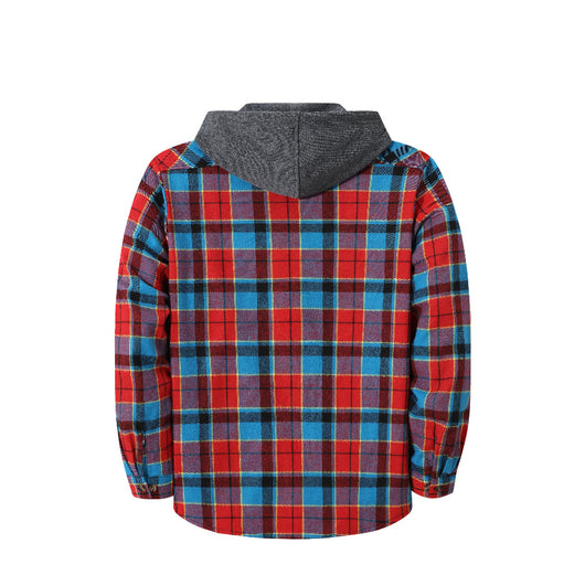 Chaqueta Hoodie Cuadriculada Moderna para Hombre - Image 18