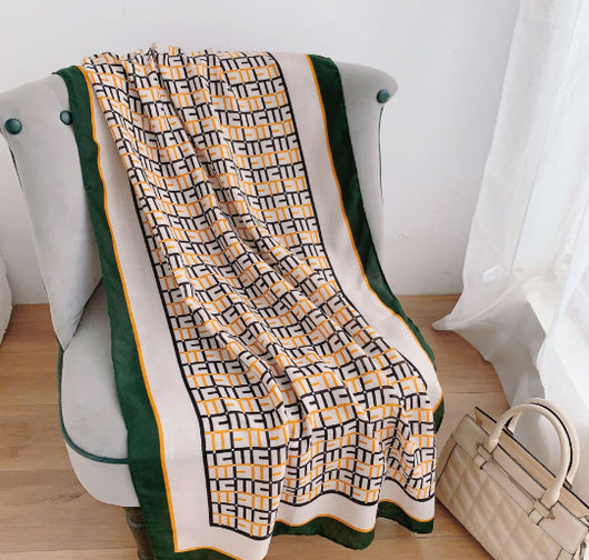Pashmina de Algodón y Lino Estampada - Chal Abrigador Versátil - Image 13