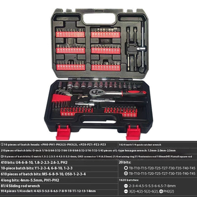 Juego Completo de Herramientas para Reparación Automotriz con Dados y Llave de Trinquete - Image 4