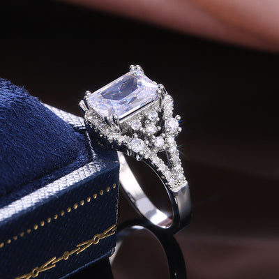 Anillo de Compromiso con Circonita Corte Princesa para Mujer - Image 6