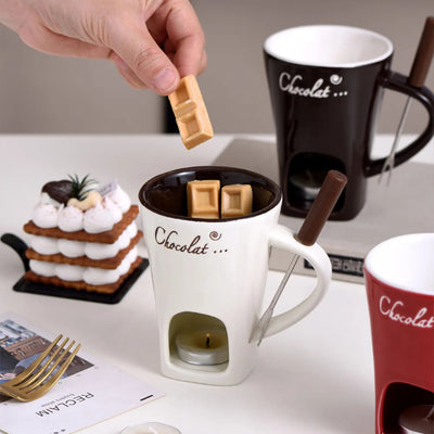 Set de Tazas Fondue Personal - Kit Derretidor de Chocolate, Queso y Postres - Image 2