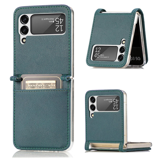 Funda Protectora de Cuero con Cartera para Teléfono Plegable Abatible - Image 4