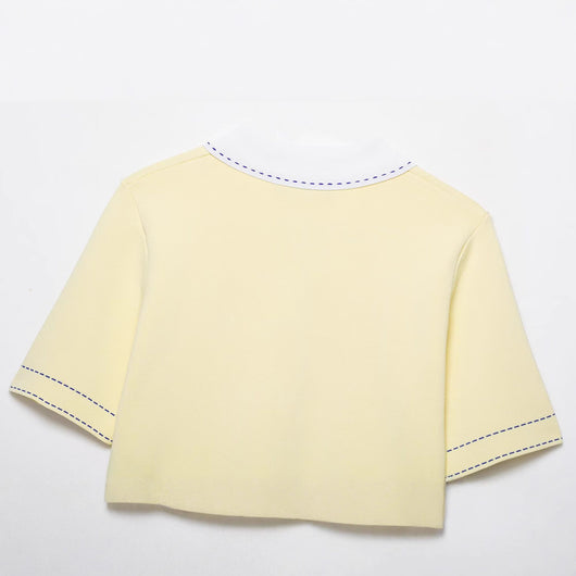 Chaqueta Polo Tejida para Mujer con Costuras Reforzadas - Image 4