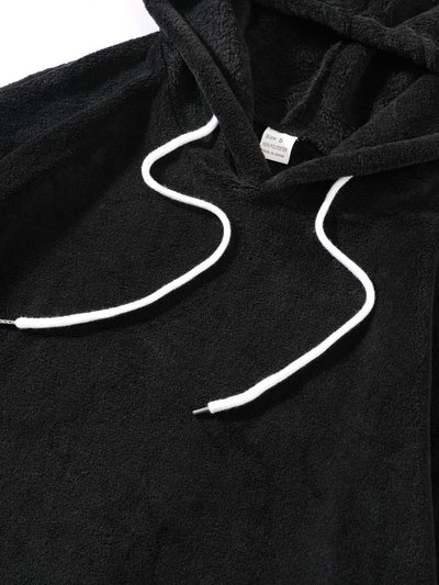 Conjunto de Sudadera con Capucha y Shorts en Fleece Coral para Hombre Talla Grande - Image 14