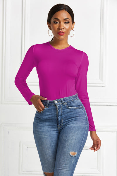 Body Ajustado Mujer Manga Larga Cuello Redondo - Image 11