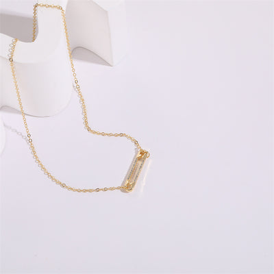 Dije de Circón con Clip Personalizado en Oro 14k - Collar Versátil - Image 6