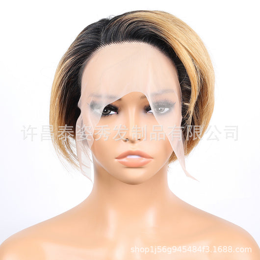 Peluca Corte Pixie Liso en Cabello Humano - Image 13