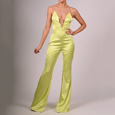 Pantalón Tubo Elegante con Diseño de Tiras Diamantadas - Image 13