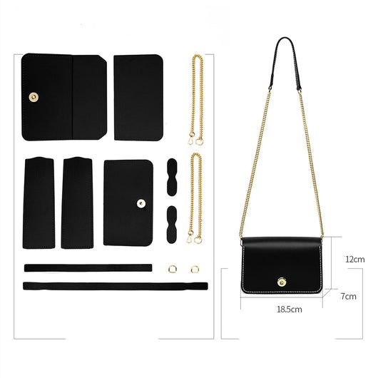 Bolsa Bandolera Cuadrada Artesanal DIY para Mujer - Image 4
