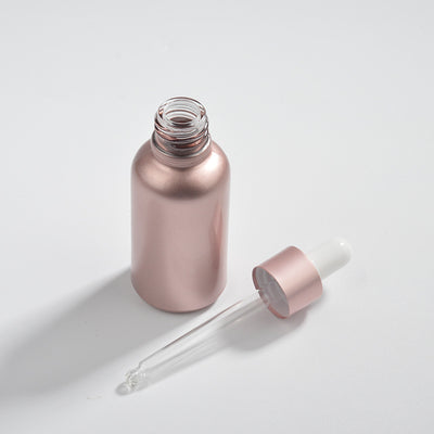 Botella Gotero de Vidrio Ámbar Rose Gold - Frasco Vacío para Aceites Esenciales y Cosméticos DIY - Image 3