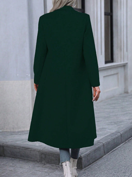 Abrigo Largo de Invierno para Mujer - Minimalista y Elegante con Doble Botonadura - Image 3