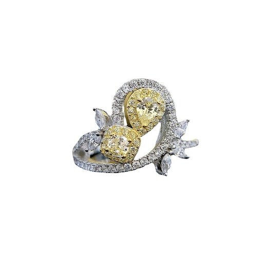 Anillo de Plata 925 con Diamante Amarillo - Diseño Minimalista - Image 3