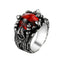 Anéis Fashion Criativos de Olho Grego para Homens Mulheres Personalidade Masculina Punk Anel Joias Vermelho Número6