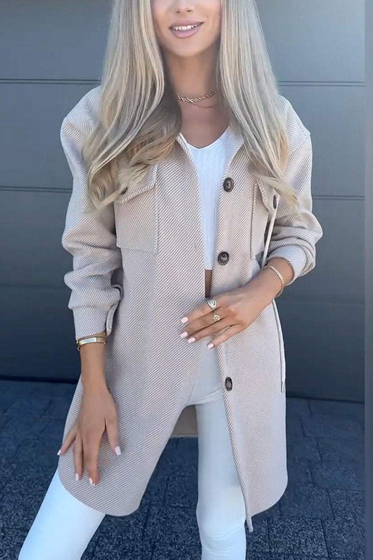 Chaqueta de Twill con Capucha y Bolsillos para Otoño e Invierno - Image 21