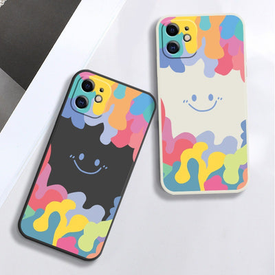 Funda de Silicona para Teléfono Arcoíris Estilo Moderno