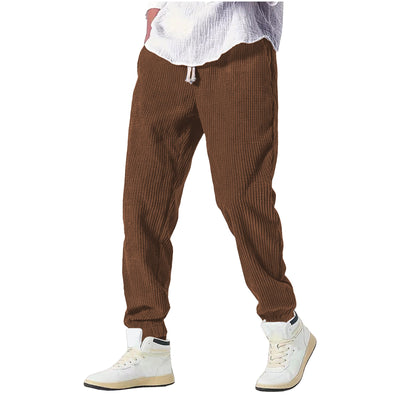 Pantalones Casuales Deportivos Tipo Waffle Gruesos para Otoño Invierno - Image 25