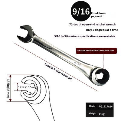 Llave Inglesa Ajustable con Carraca de Tubo Abierto - Image 21