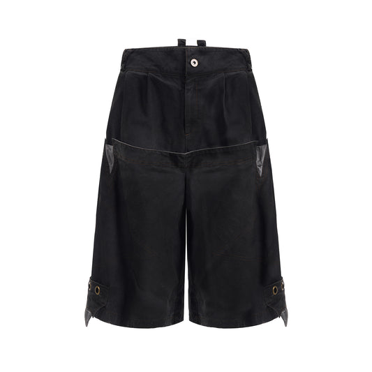 Pantalón Cropped Holgado con Doble Cintura y Costuras Lavadas para Hombre - Image 2