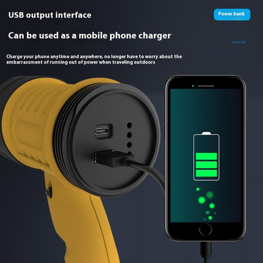 Linterna Táctica LED Recargable USB - Alcance Largo Impermeable para Caza - Image 3